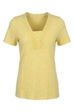 blusa Laura Scott feminina amarela com renda