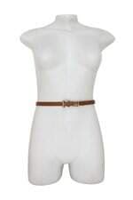 Kit 3 cintos feminino preto marron e bege