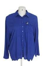 camisa Malwee em viscose azul