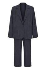 conjunto duas peças terno e calca feminino azul