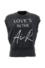 blusa feminina cinza com fenda