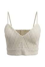 Cropped  feminino bege Teti Gio