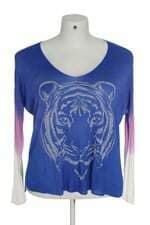 Blusa Le Lis Blanc azul com aplique