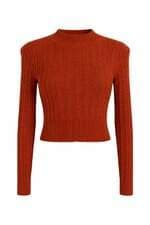 Suéter tricô feminino marrom