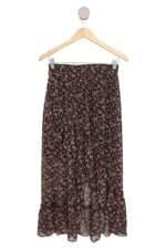 Saia Achados das Influencers marrom com barra mullet