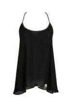 Blusa feminina preta com aplique