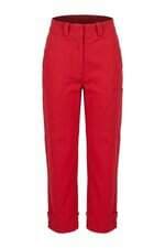 calça de sarja Nati Vozza vermelho