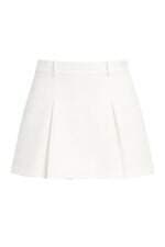 Shorts saia feminino branco com fenda