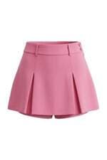 Shorts feminino rosa com fenda