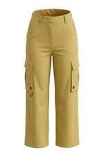 Calça Cargo de sarja NV amarela