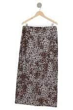 Saia Longa Renner feminino Animal Print com Fenda