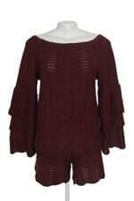 Conjunto em tricô Achados das Influencers vinho