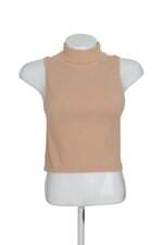 Blusa cropped Zara bege