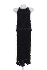 Vestido tricô Zara preto com forro