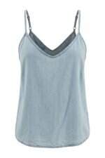 Regata Four One jeans  feminina azul