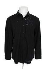 Camisa Zara masculina preta destroyed