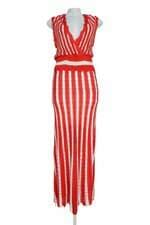 Vestido Achados das Influencers listrado com forro