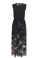 Vestido Antix feminino preto floral com forro