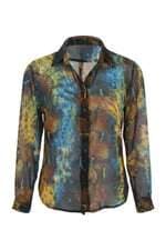 camisa Talita Kume feminina animal print