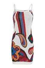 vestido de trico feminino estampado 