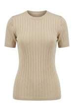 Blusa Zara em tricot bege