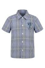 Camisa kids azul xadrez