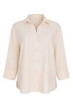 Camisa C&A bege com barra mullet