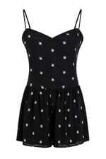 Vestido Zara preto com bordado