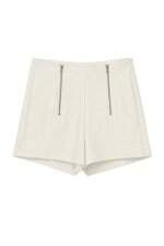 shorts feminino off white em PU 