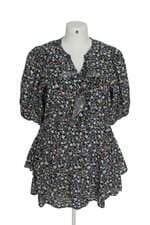 Vestido curto Renner floral com babado