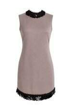 vestido Iódice feminino bege com aplique