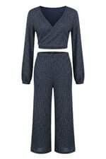 Conjunto duas peças Renner tricot azul
