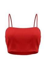 Top cropped Iódice feminino vermelho
