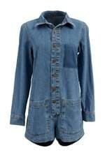 Macaquinho Jeans Manga Longa Dress To 