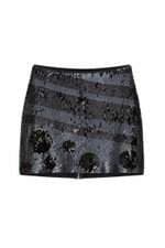 Minissaia em Paetê Preta Le Lis Blanc