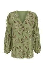 Blusa Le Lis Blanc  verde estampada