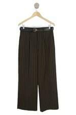 Calça Alfaiataria Renner verde com cinto