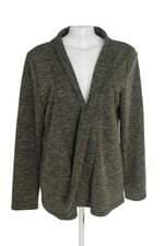 Cardigan Versículo feminino verde mescla