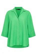 Camisa em Linho Feminina Zara Verde 
