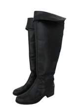 Bota Cano Alto Sintético Estilo Montaria Via Uno Preta