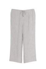 Calça ampla Zara branca listrada