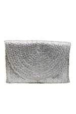 Clutch Le Lis Blanc em juta prata