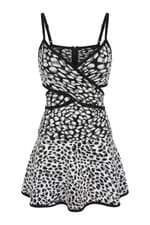 vestido John John branco e preto