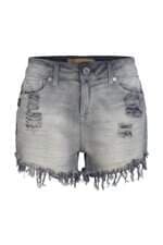  mini saia jeans John John azul
