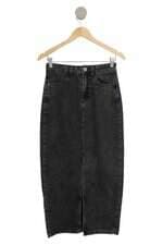 Saia jeans C&A preta com fenda