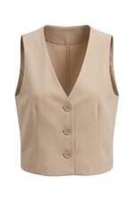 Colete C&A feminino bege