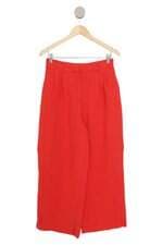 Calça alfaiataria Zara laranja com pregas