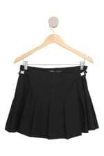 Minissaia Preta Com Pregas Zara 