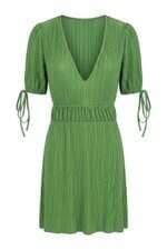 Vestido Curto Feminino  Zara Plissado Verde