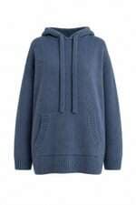 Blusa de Moletom Feminina Zara em Tricot Azul